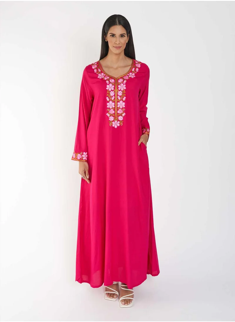 KASHKHA Solid Handwork Jalabiya