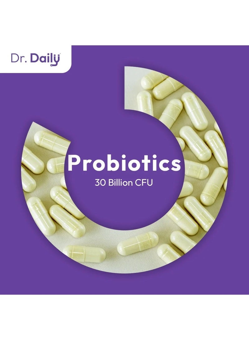 daily Dr. Daily Probiotics 14, 30 Billion CFU, 30 Capsules for Gut Health - Image 4
