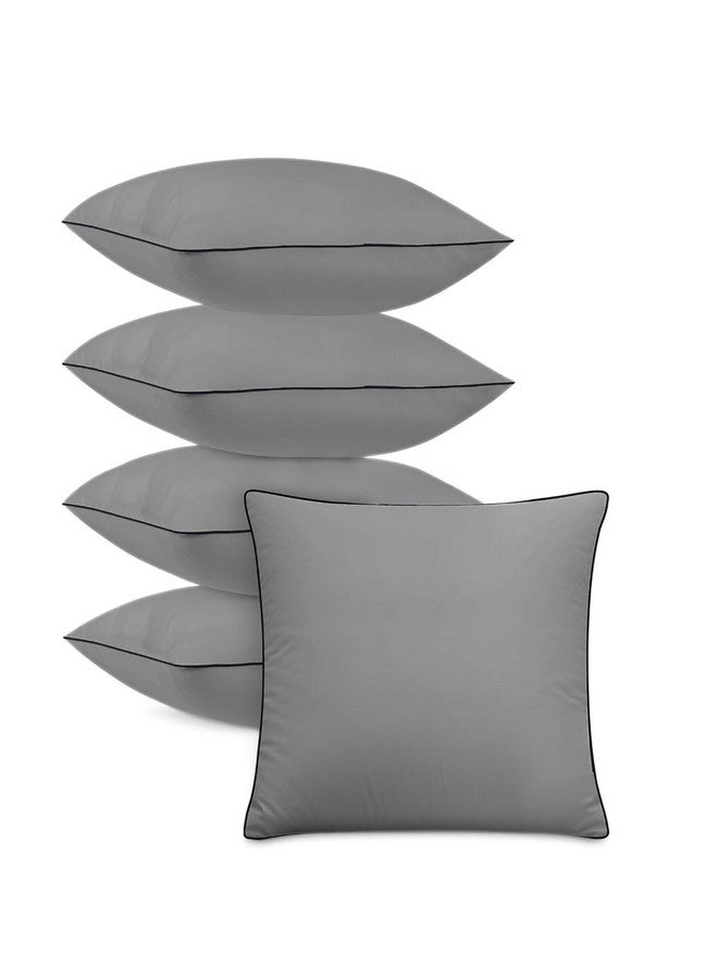 KAM'S LIEU KAM'S LIEU Soft Micro Fiber Cushions Premium 100% Hollow Virgin Fiber Cushion for Sofa Color- (16X16 INCH (Set of 5)) - Image 1