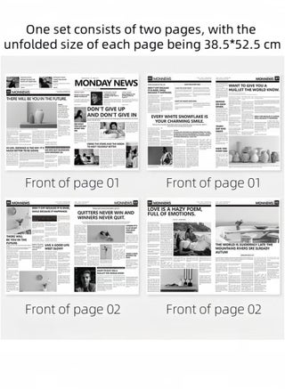 6 قطع من دعامات تصوير الصحف الإنجليزية، ملابس عصرية، ديكور منزلي، دعامات خلفية لتصوير الطعام، ورق تغليف الزهور، ديكورات جو - view 2