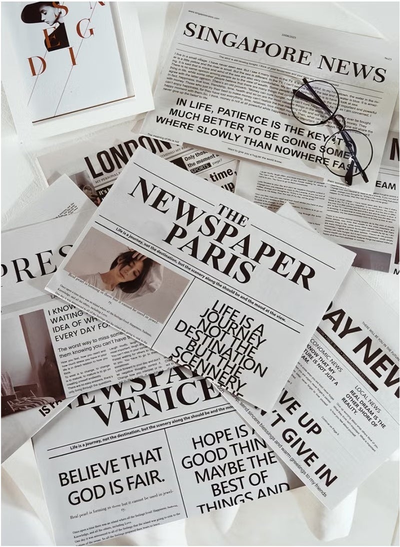 الضفدع الحقيقي 6 قطع من دعامات تصوير الصحف الإنجليزية، ملابس عصرية، ديكور منزلي، دعامات خلفية لتصوير الطعام، ورق تغليف الزهور، ديكورات جو - Image 5