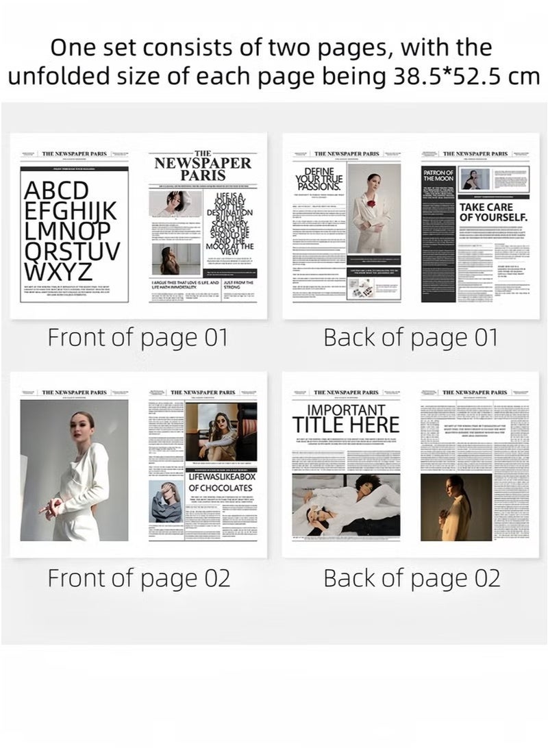 الضفدع الحقيقي 6 قطع من دعامات تصوير الصحف الإنجليزية، ملابس عصرية، ديكور منزلي، دعامات خلفية لتصوير الطعام، ورق تغليف الزهور، ديكورات جو - Image 4