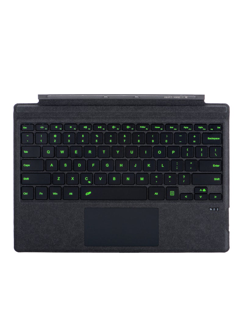 Generic Wireless Bluetooth Keyboard Protective Cover Suitable For Surface Pro4 5 6 7 8 9X10 11 Tablet Keyboard Computer And Office Acces Black cloth-like black with backlight 