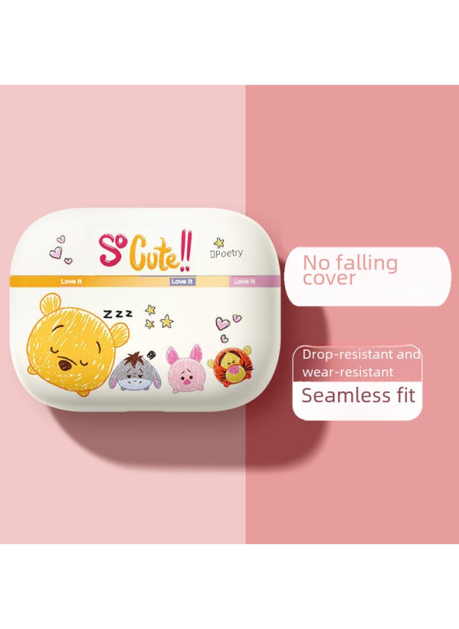Generic - Strawberry Bear Family Airpods Protective Case Cartoon Cute Suitable For Apple 1/2/3 Generation Bluetooth Headset Soft Case-Color:Zoo-purple-Model:AirpdosPRO2 Generation - Image 1