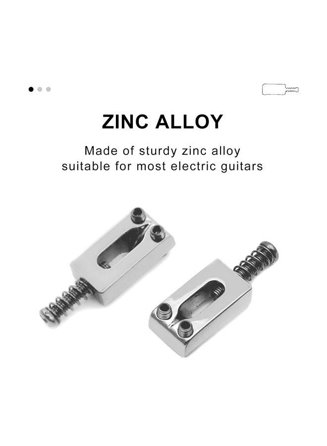 SAPHUE Guitar Bridge Saddle with Spring Screws Wrench Tremolo for Fender Strat Stratocaster Tele Telecaster Electric Guitar Replacement Parts Accessories 6Pcs Bridge Saddles（Chrome） - Image 2