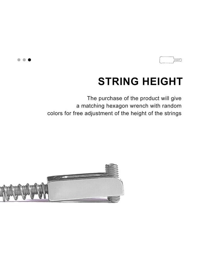 SAPHUE Guitar Bridge Saddle with Spring Screws Wrench Tremolo for Fender Strat Stratocaster Tele Telecaster Electric Guitar Replacement Parts Accessories 6Pcs Bridge Saddles（Chrome） - Image 4