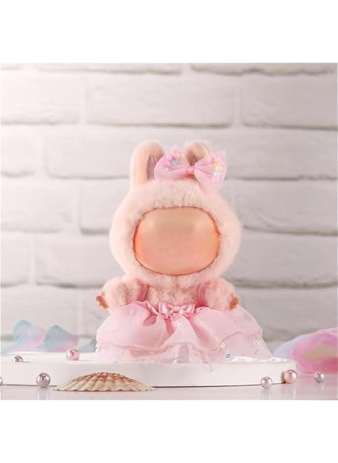 Arabest Designed for Labubu Clothes, Adorable Chic Dress Set for 17cm Labubu Dolls, Doll Clothes for Labubu Accessories (NO Doll) (Pink Gauze Skirt + Hairband)  - Image 2