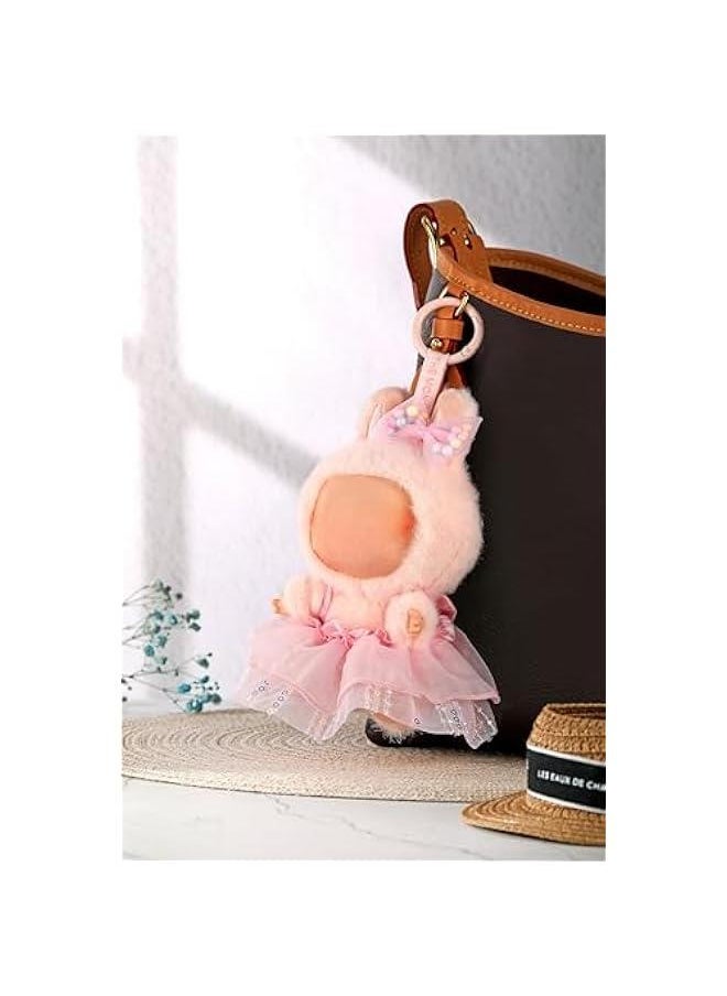 Arabest Designed for Labubu Clothes, Adorable Chic Dress Set for 17cm Labubu Dolls, Doll Clothes for Labubu Accessories (NO Doll) (Pink Gauze Skirt + Hairband)  - Image 4