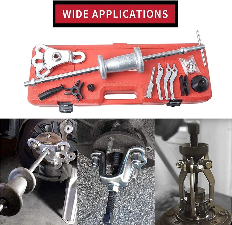 AQ AQSON AQSON 17-Piece Automotive Slide Hammer Puller Set with Chrome Vanadium Steel Attachments - Image 4