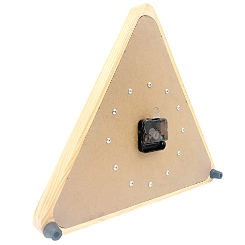Yuanhe Billiards Pool Ball Clock - 14Inch Triangle Pool Table Cool Wall Clock with Solid Wood Frame,Great for Billiards Room,Pool Room,Game Room,Bar - Image 4