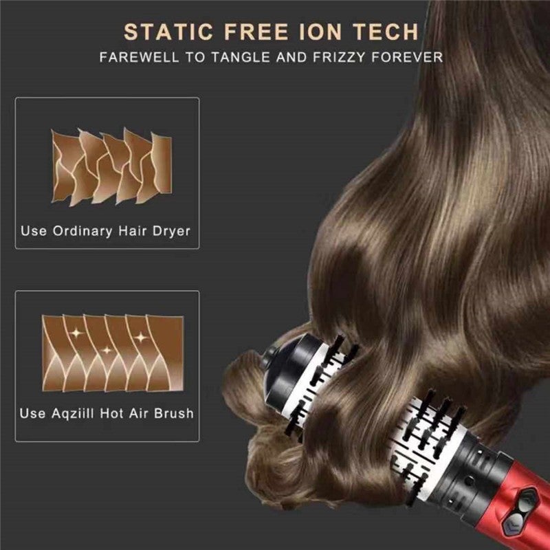 3-in-1 Hot Air Brush Multifunctional Electric Hair Straightener and Curler - Image 2