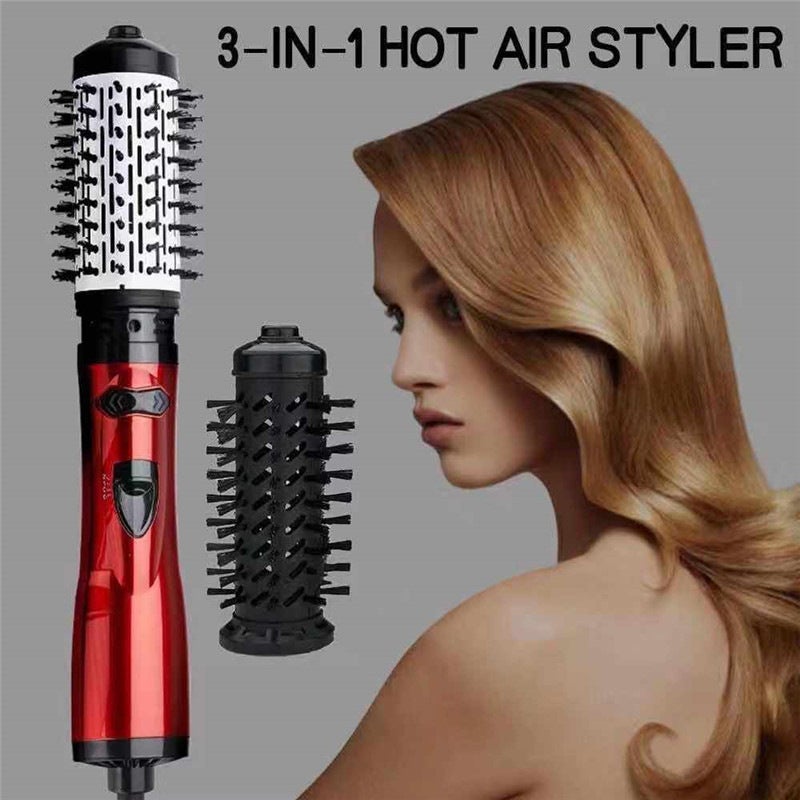 3-in-1 Hot Air Brush Multifunctional Electric Hair Straightener and Curler - Image 3
