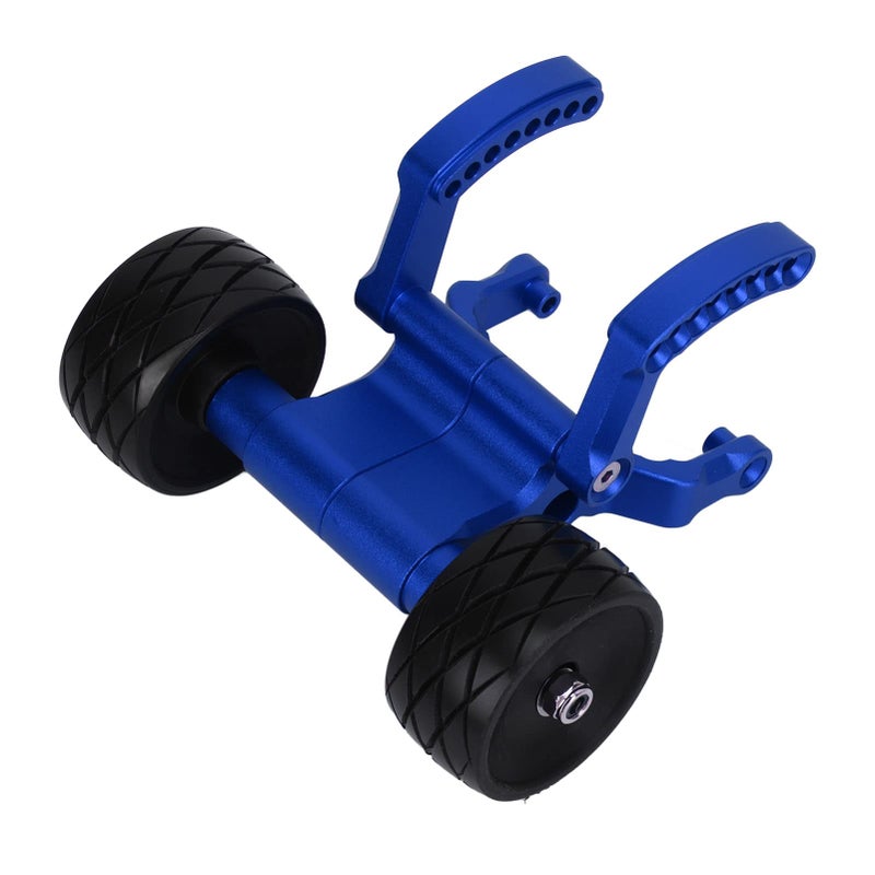 Aluminum Alloy Adjustable Angle RC Wheelie Bar With Double Wheel High Toughness Blue - Image 2