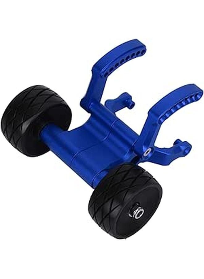 Aluminum Alloy Adjustable Angle RC Wheelie Bar With Double Wheel High Toughness Blue - Image 1