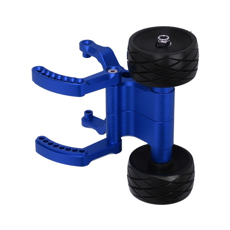 Aluminum Alloy Adjustable Angle RC Wheelie Bar With Double Wheel High Toughness Blue - Image 5
