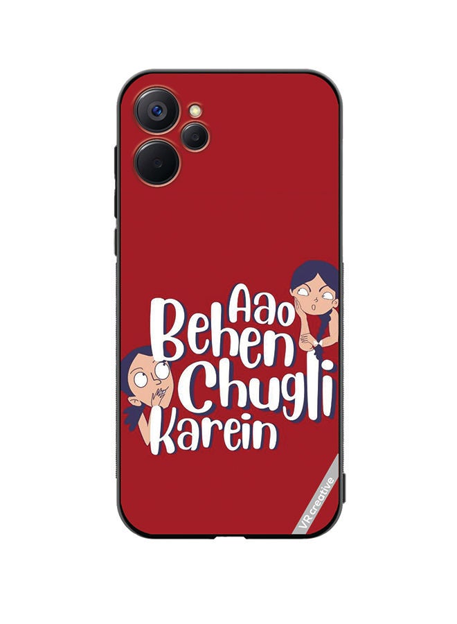 VR CREATIVE Protective Case Cover For Realme 9i 5G Aao Behen Chugli Karein Quote Design Multicolour - Image 1