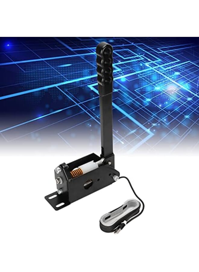 Usb Handbrake 64Bit Universal Pc Handbrake Windows Professional Gaming Peripherals For G25 G27 G29 T500 Sim Racing Games Aluminium Alloy Black Handbrake Simulation Performance Handbrake  - Image 3
