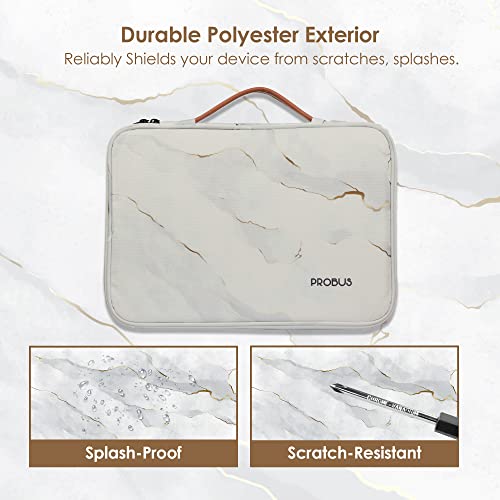 Probus Grey Gold Marble Canvas Printed Laptop Sleeve Case Cover for MacBook/Laptop | Compatible with 15.6" Laptops - Image 3