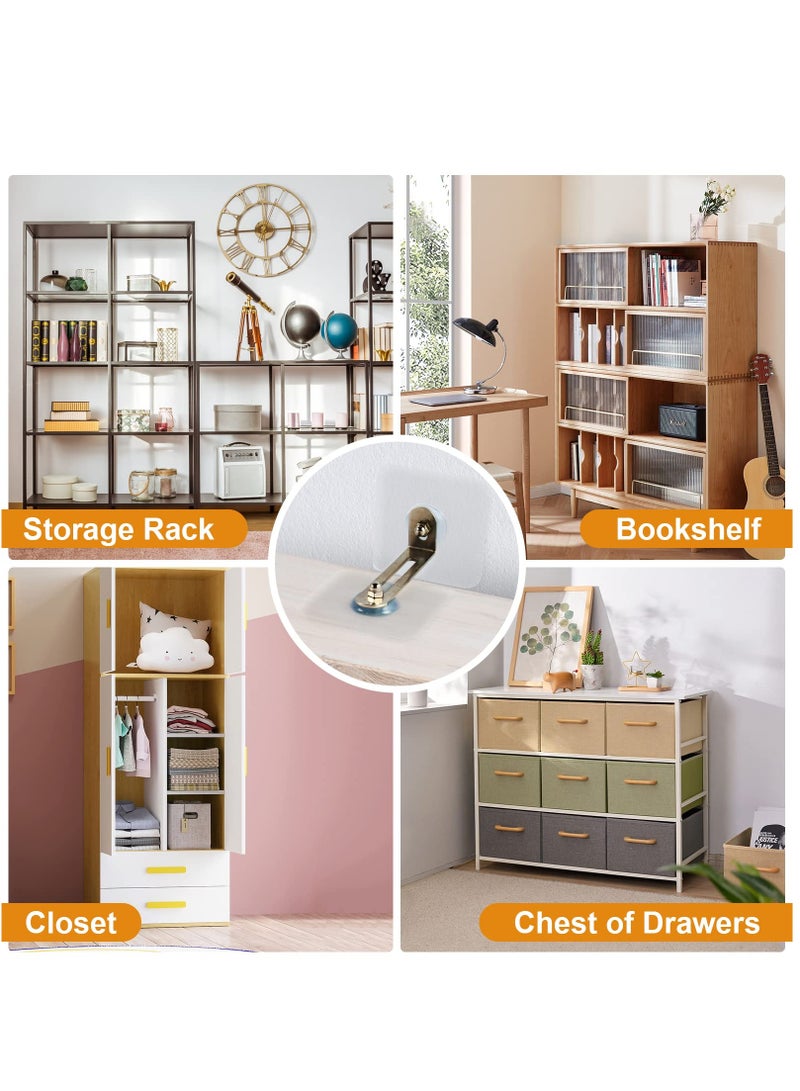 10 -Piece Furniture Wall Anchors Adhesive No Drill, Anti-Dump Furniture For Baby Proofing, Furniture Wall Anchors Prevent Baby Pets From Falling Furniture, Secure Bookcase Dresser To Wall - Image 4
