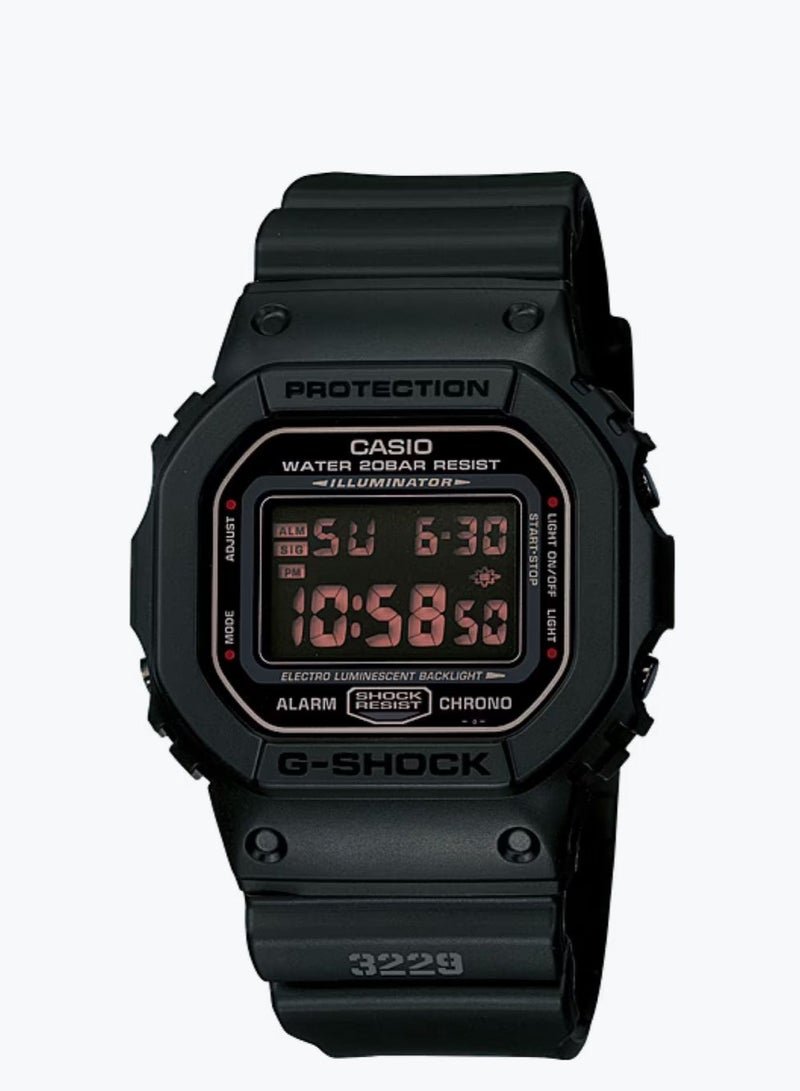 Casio G-Shock Black & Pink Digital Watch for Men DW-5600MS-1DR - Image 1