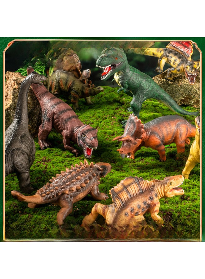 Hot Sale Children's Simulation Dinosaur Toy Flexible Glue Boy Tyrannosaurus Egg Large Animal Model Suit-Color:K20-10 Sound Vinyl Cotton-filled Green Stegosaurus/50*13 * 21cm/458g - Image 2