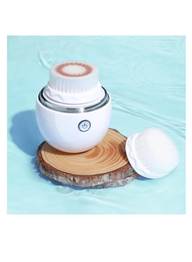 Excefore Vibrating Facial Cleansing Brush,Sonic Vibration with 3 Intensity Levels, for Deep Cleansing and Exfoliation, Waterproof, Smart Timer, With 3 Brushing Heads, Wireless Rechargeable - Image 3