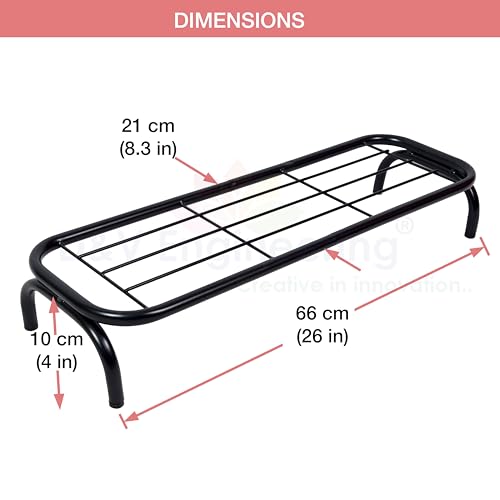 D&V ENGINEERING - Creative in innovation D&V Engineering Metal Plant Stands for Indoor & Outdoor Use | 26-Inch Wide Flower Pot Stand for Balcony, Patio and Garden | No Assembly Required | Pack of 2, Black - Image 2