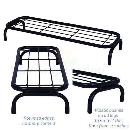 D&V ENGINEERING - Creative in innovation D&V Engineering Metal Plant Stands for Indoor & Outdoor Use | 26-Inch Wide Flower Pot Stand for Balcony, Patio and Garden | No Assembly Required | Pack of 2, Black - Image 3
