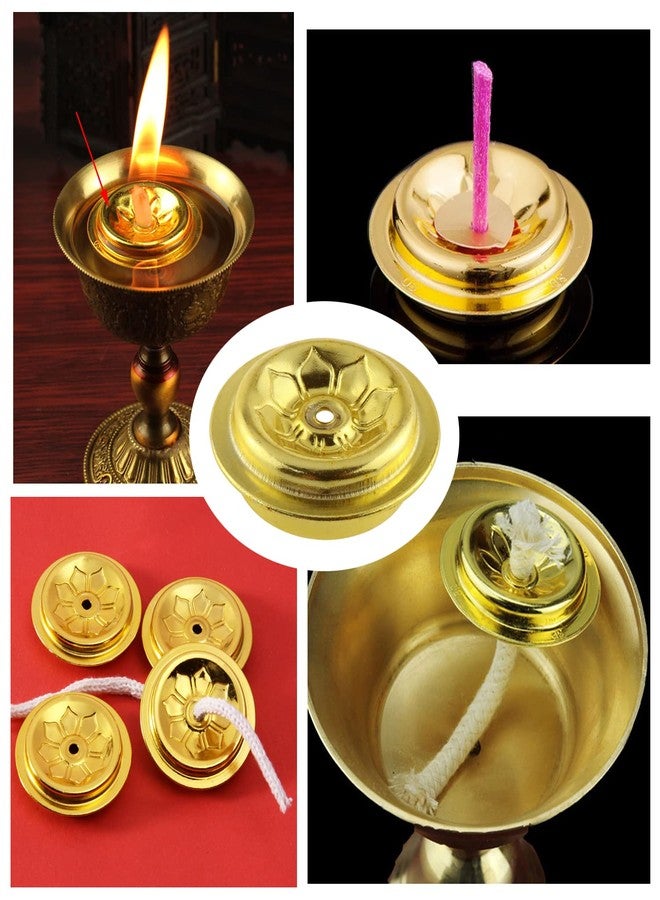 LUORNG 4pcs Metal Floating Candle Holders - Disc Holders, Lamp Stand, Wick Seat Accessories - Image 5
