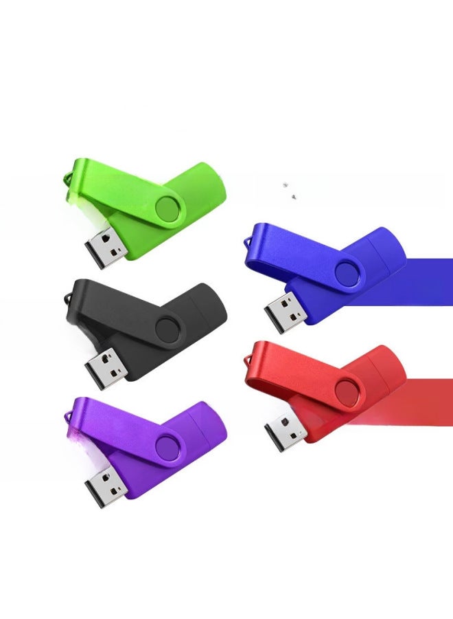 Mobile Phone USB 128G Typec For HuaweiComputer 2-in -1 High-speed Otg USB 64G USB-Color:Green-Capacity:3.0-256G  - Image 4