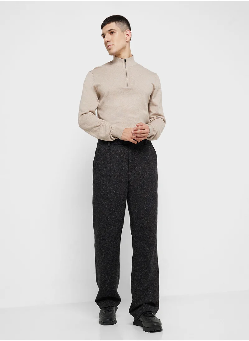 TOPMAN High Waist Relaxed Fit Pants