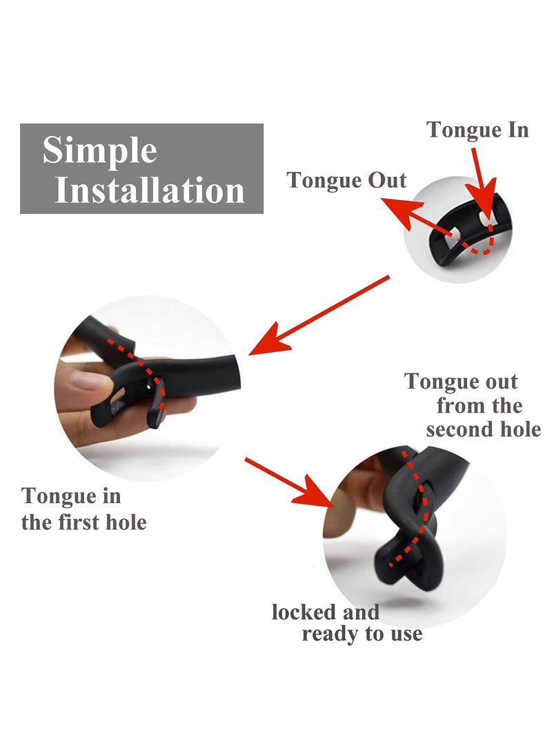 NIBEMINENT 3 in1 Food Tongs,Excefore Detachable Nylon Serving Cooking Spoon Multifunctional Salad Dessert Pasta Versatile Spaghetti Servers(Black,Red) - Image 5