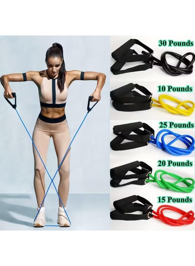 SportQ Workout Elastic Resistance Rope – High Resistance, Comfortable Grips, Anti-Rip, Versatile for Strength and Tension Training – Ideal for Gym, Home, Yoga & Fitness - Image 2