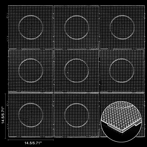AUGSUN 9pcs 5mm Large Square Fuse Beads Pegboards Plastic Beads Boards with Ironing Paper, Tweezers Craft - Image 2