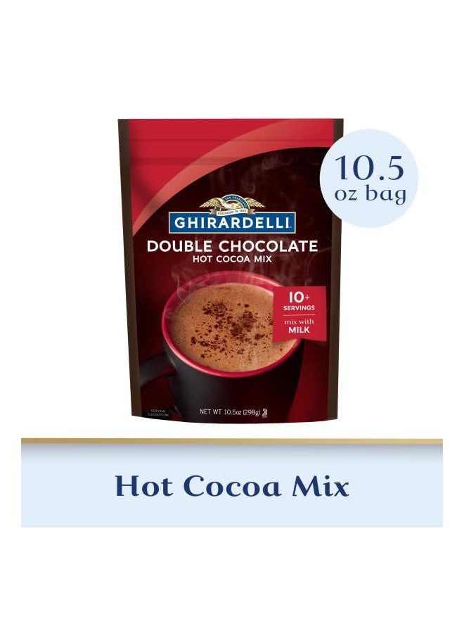 GHIRARDELLI Ghirardelli Hot Chocolate Variety Pack - Cocoa Mix Bags - Over 20 Servings Total - Pack of 2 - One Bag of Mocha Hot Cocoa Mix and One Bag of Double Chocolate Hot Cocoa Mix  - Image 3