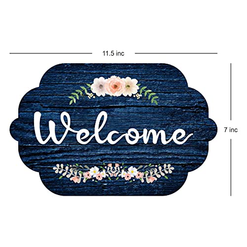 KREEPO Beautiful Floral Printed Welcome Wooden Wall Or Front Door Hanging Sign Board for Home Décor Size (11.5inchesx7inches) - Image 4