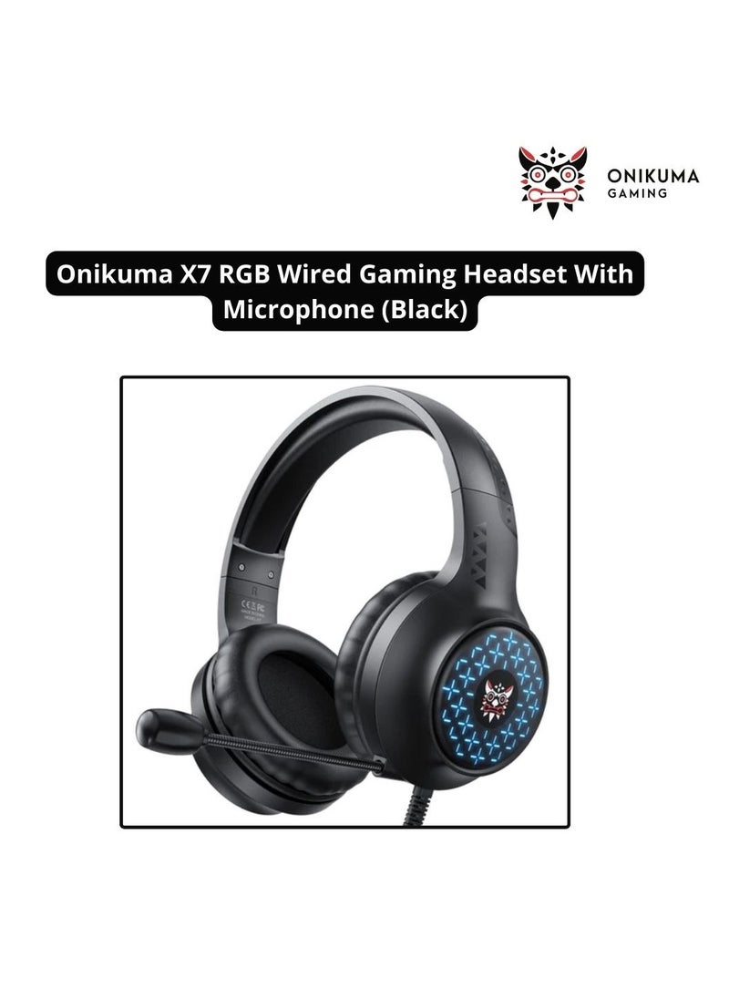 onikuma Onikuma X7 Wired Gaming Headset Removable Cat Ears Headphones with Microphone  - Image 1