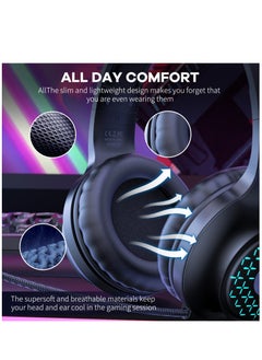 onikuma Onikuma X7 Wired Gaming Headset Removable Cat Ears Headphones with Microphone  - Image 5