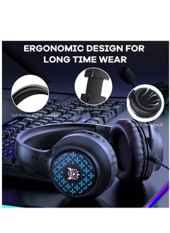 onikuma Onikuma X7 Wired Gaming Headset Removable Cat Ears Headphones with Microphone  - Image 3