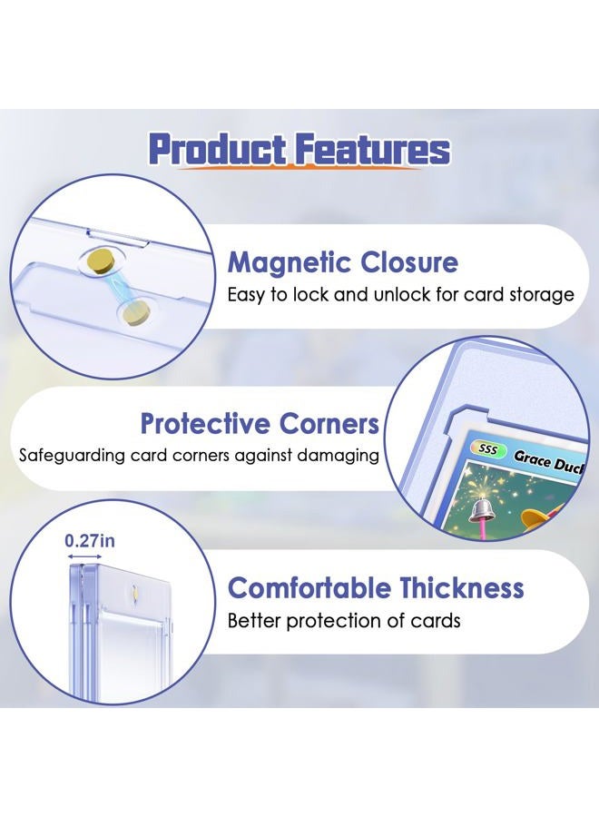 Kitoyz 12 ct Magnetic Card Holder for Trading Cards, 35PT Baseball Card Case Sports Card Protectors Magnet Top Loaders with UV Protection Fit for Game Cards,Football Cards - Image 3