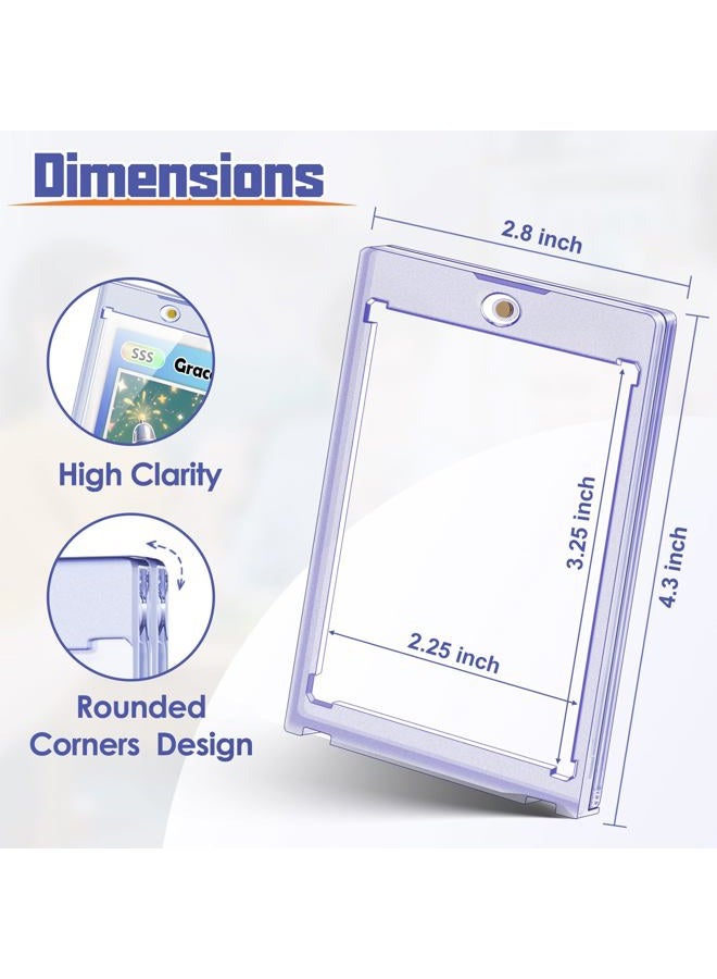 Kitoyz 12 ct Magnetic Card Holder for Trading Cards, 35PT Baseball Card Case Sports Card Protectors Magnet Top Loaders with UV Protection Fit for Game Cards,Football Cards - Image 2