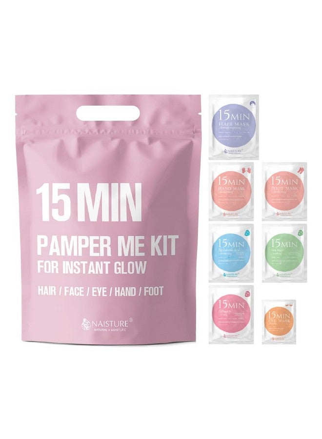 Naisture 15 Min Pamper Me Kit For Instant Glow Hair Mask Face Mask Eye Mask Hand Mask Foot Mask Set For Skincare & Beauty Special Home Spa Skin Care Treatment (7 Packs) - Image 1