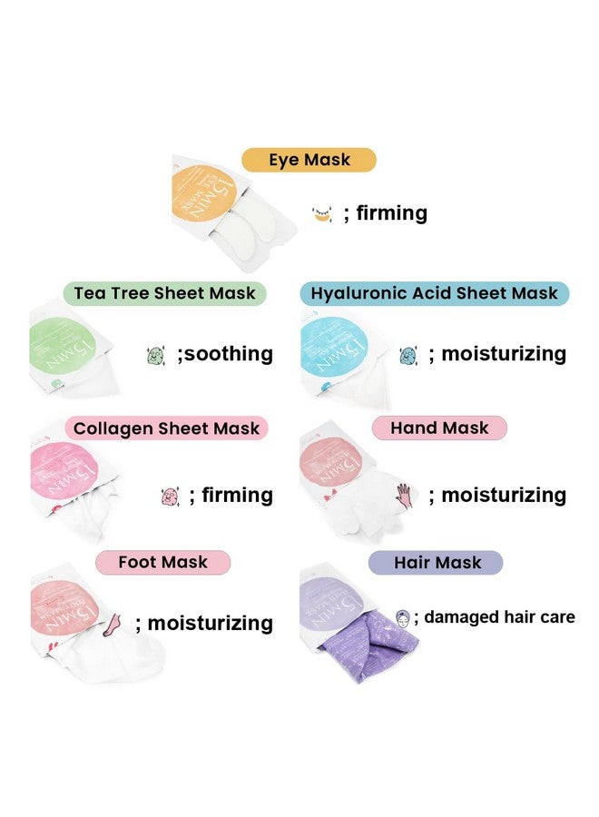 Naisture 15 Min Pamper Me Kit For Instant Glow Hair Mask Face Mask Eye Mask Hand Mask Foot Mask Set For Skincare & Beauty Special Home Spa Skin Care Treatment (7 Packs) - Image 3