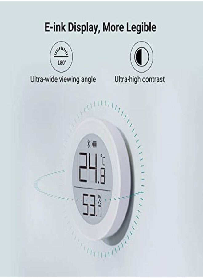 Qingping Smart Digital Humidity Sensor Bluetooth 5.0 Thermometer Hygrometer Lite Accurate Sensor Built-in Temperature & Relative Humidity Monitor Gauge for Indoor Home Sensor