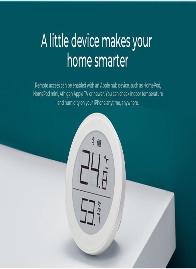 Qingping Smart Digital Humidity Sensor Bluetooth 5.0 Thermometer Hygrometer Lite Accurate Sensor Built-in Temperature & Relative Humidity Monitor Gauge for Indoor Home Sensor