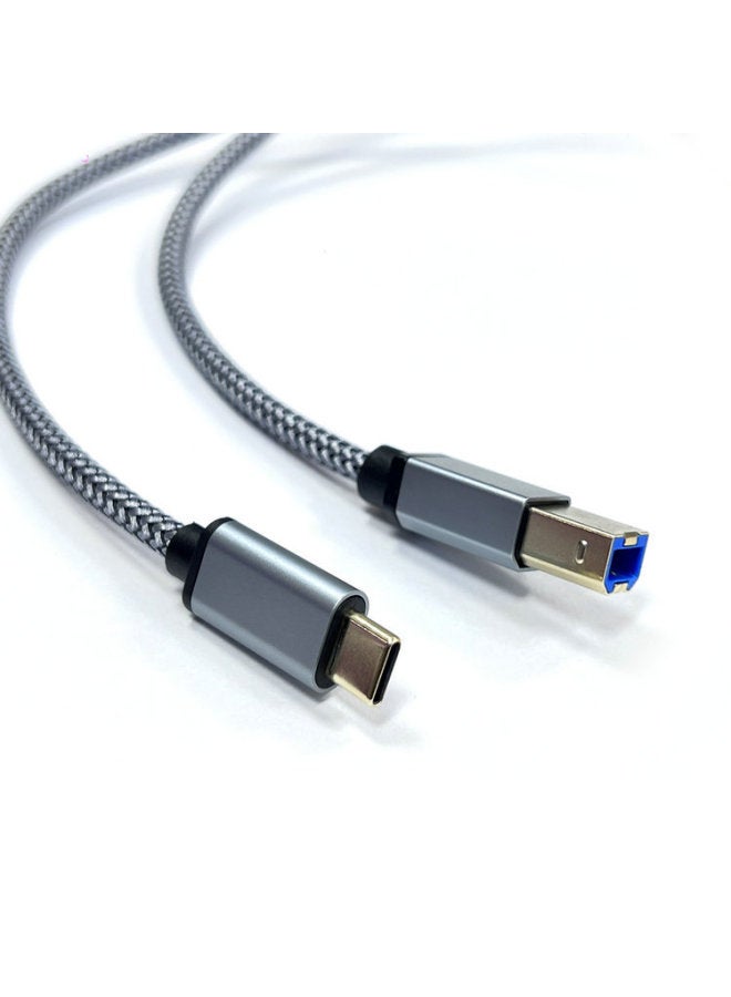 خط طابعة من النوع c إلى خط طباعة USB عالمي لأجهزة الكمبيوتر المحمولة والبيانو الإلكتروني بطول 1.5 متر - اللون: رمادي - طول الخط: 1.5 متر - Image 3