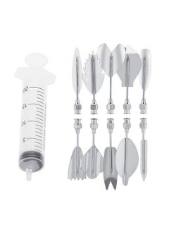 TOPINCN Diy Stainless Steel Cake Dessert Pudding Decorating Supplies Kit Art Needle Syringe Decorating Pro Baking Tools (M)  - Image 1