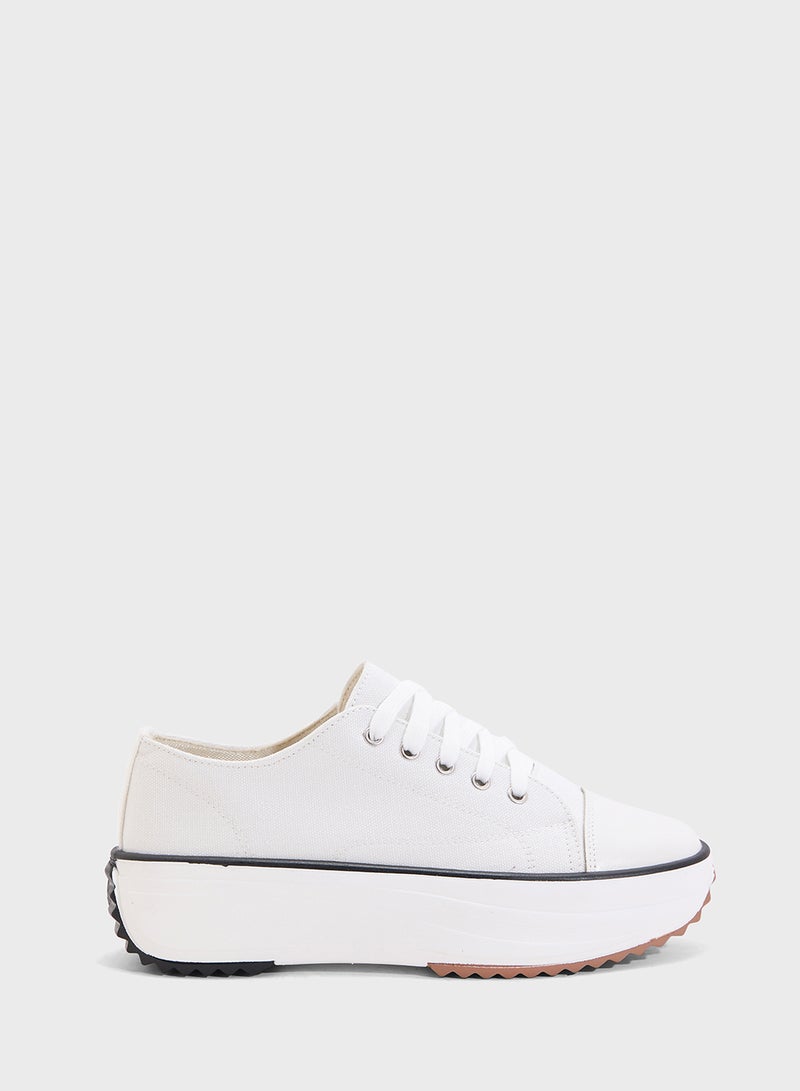 Ginger Canvas Lace Up Platform Sneaker  - Image 1