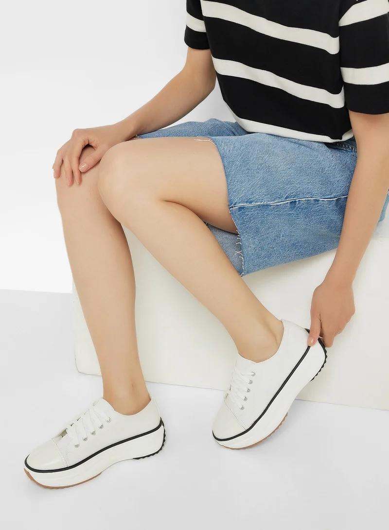 Ginger Canvas Lace Up Platform Sneaker