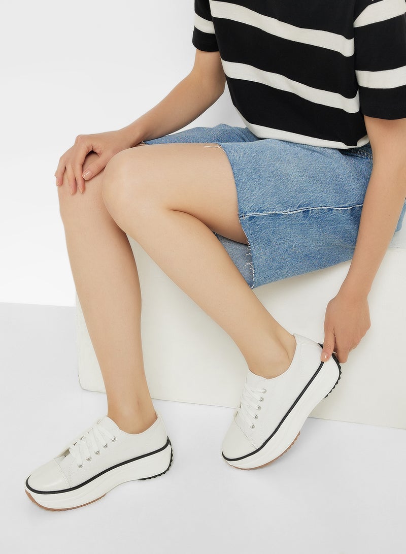 Ginger Canvas Lace Up Platform Sneaker  - Image 5
